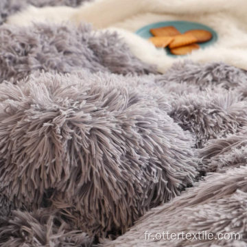 Ensembles de literie ultra doux avec housse de couette en peluche Shaggy